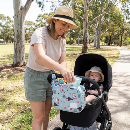 3in1 Stroller Organizer Bag – Waterproof Diaper Caddy with Insulated Pockets