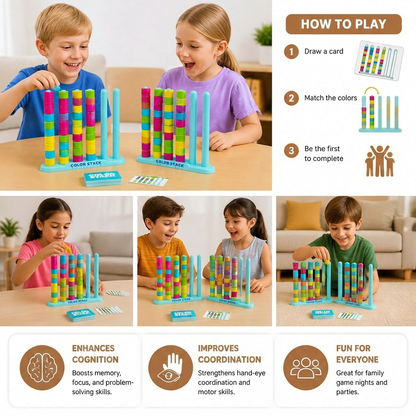 Color Stack Challenge – Fast-Paced Color Matching Party & Family Game