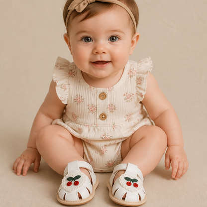 Cherry Heart Closed-Toe Sandals