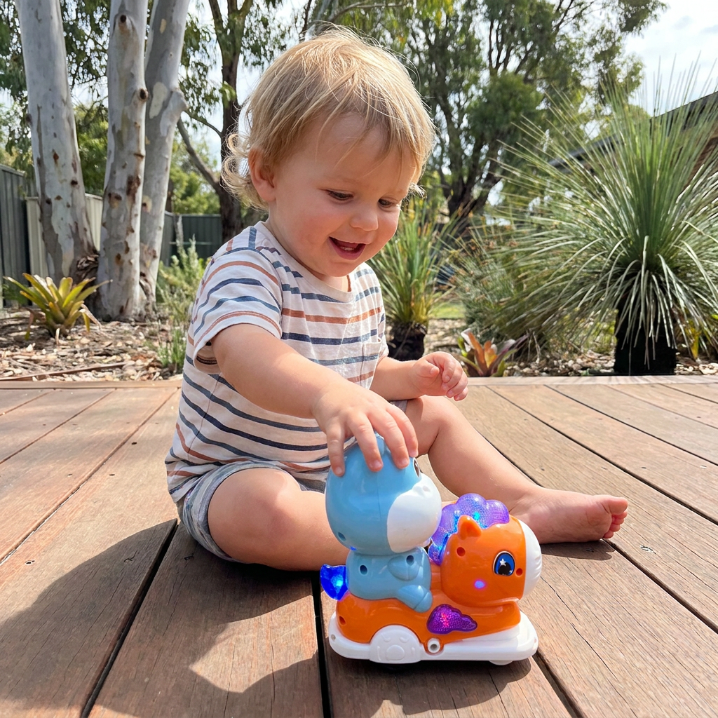 Interactive Animal Swing Toy with Music & Lights
