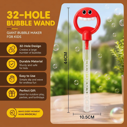 32-Hole Bubble Wand – Giant Bubble Maker for Kids