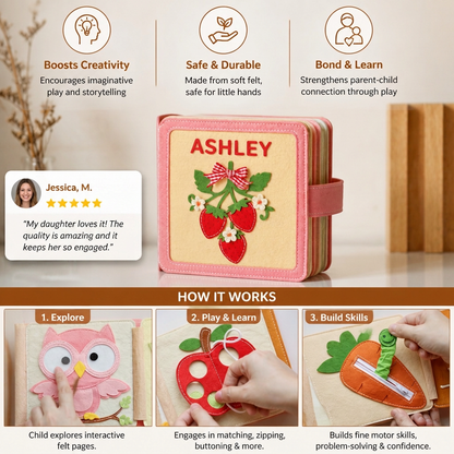 Kids Felt Book Personalized
