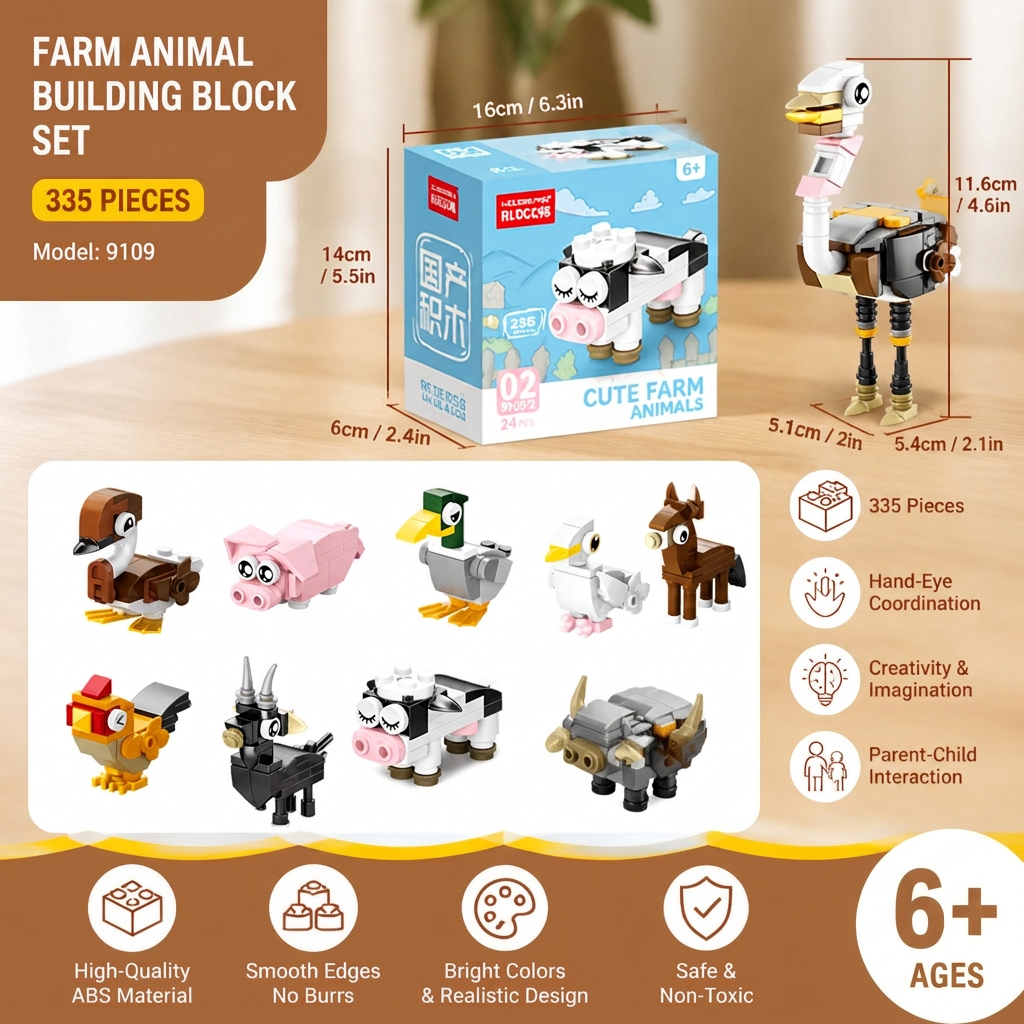 Animal Building Blocks Set