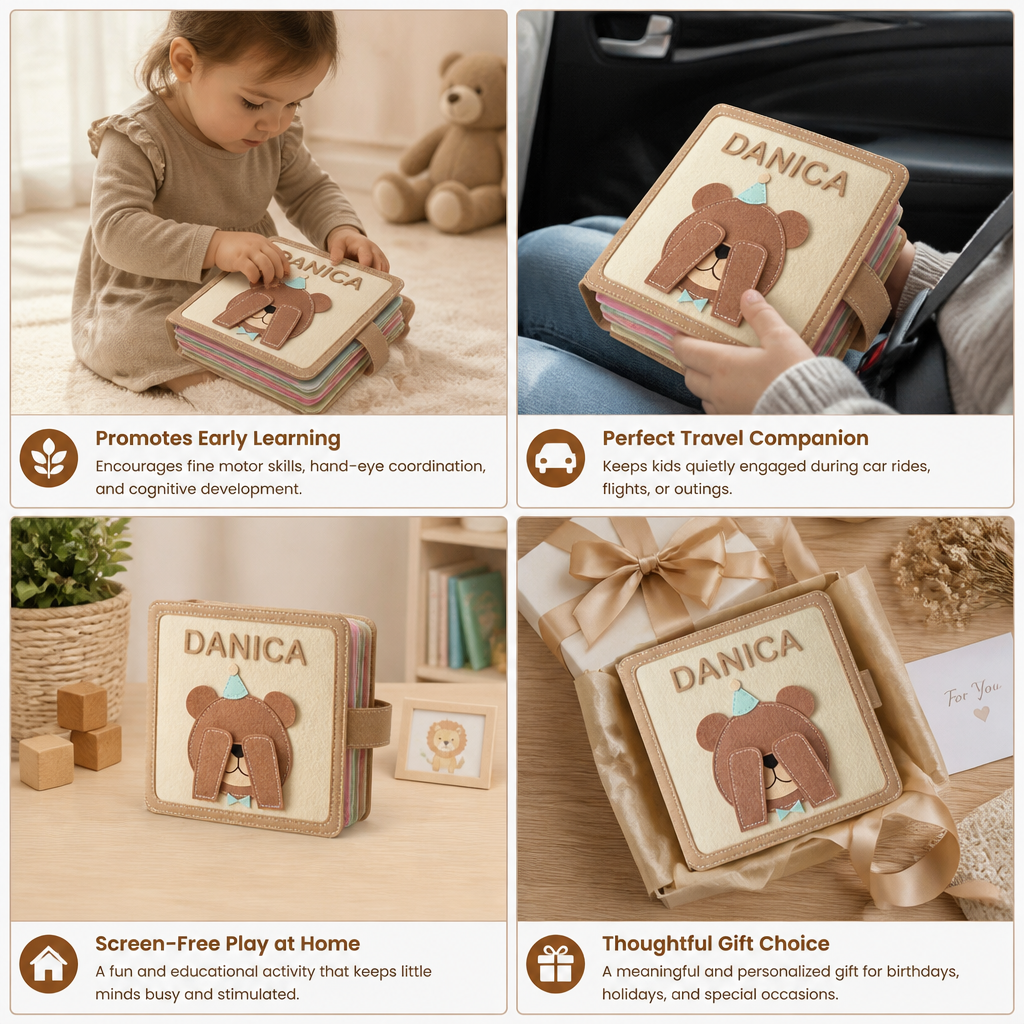 Kids Felt Book Personalized