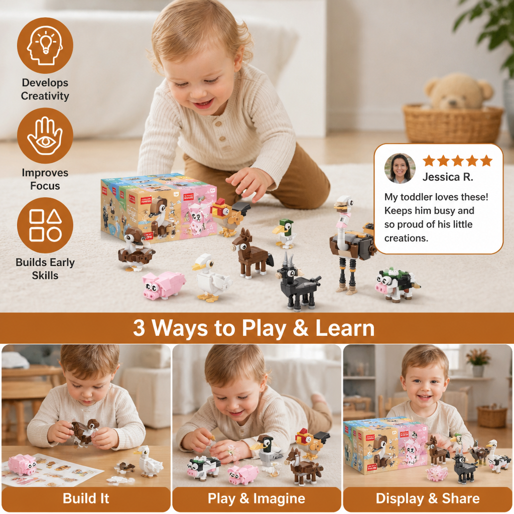 Animal Building Blocks Set