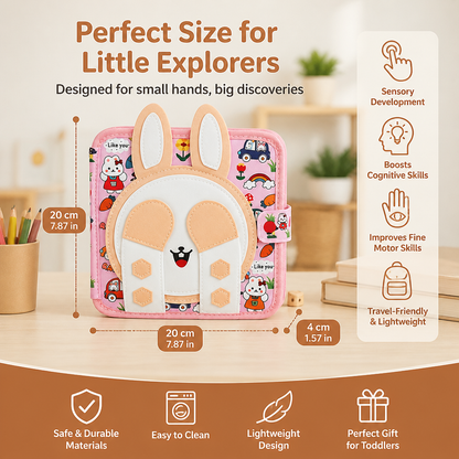 Montessori Touch & Feel Sensory Busy Book for Toddlers