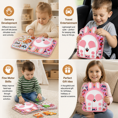 Montessori Touch & Feel Sensory Busy Book for Toddlers