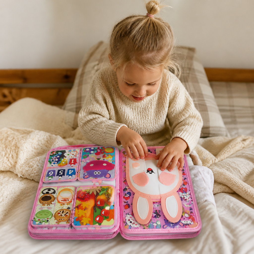 Montessori Touch & Feel Sensory Busy Book for Toddlers