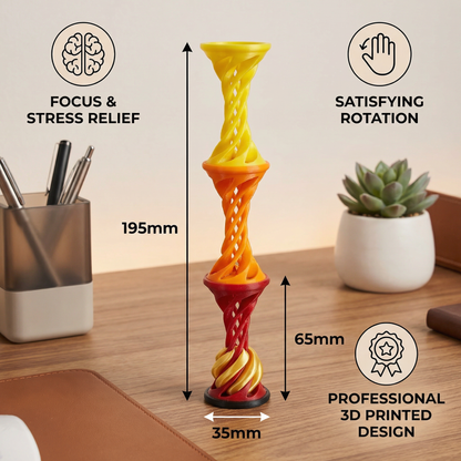3D Printed Spiral Toy, a Novel and Unique Decompression Toy for Office Desks and Desktops