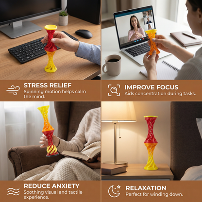 3D Printed Spiral Toy, a Novel and Unique Decompression Toy for Office Desks and Desktops