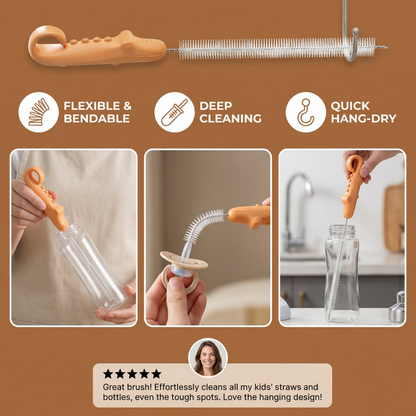 Flexible Straw Cleaning Brush – Long Tube Cleaner for Bottles, Pacifiers & Drinking Cups