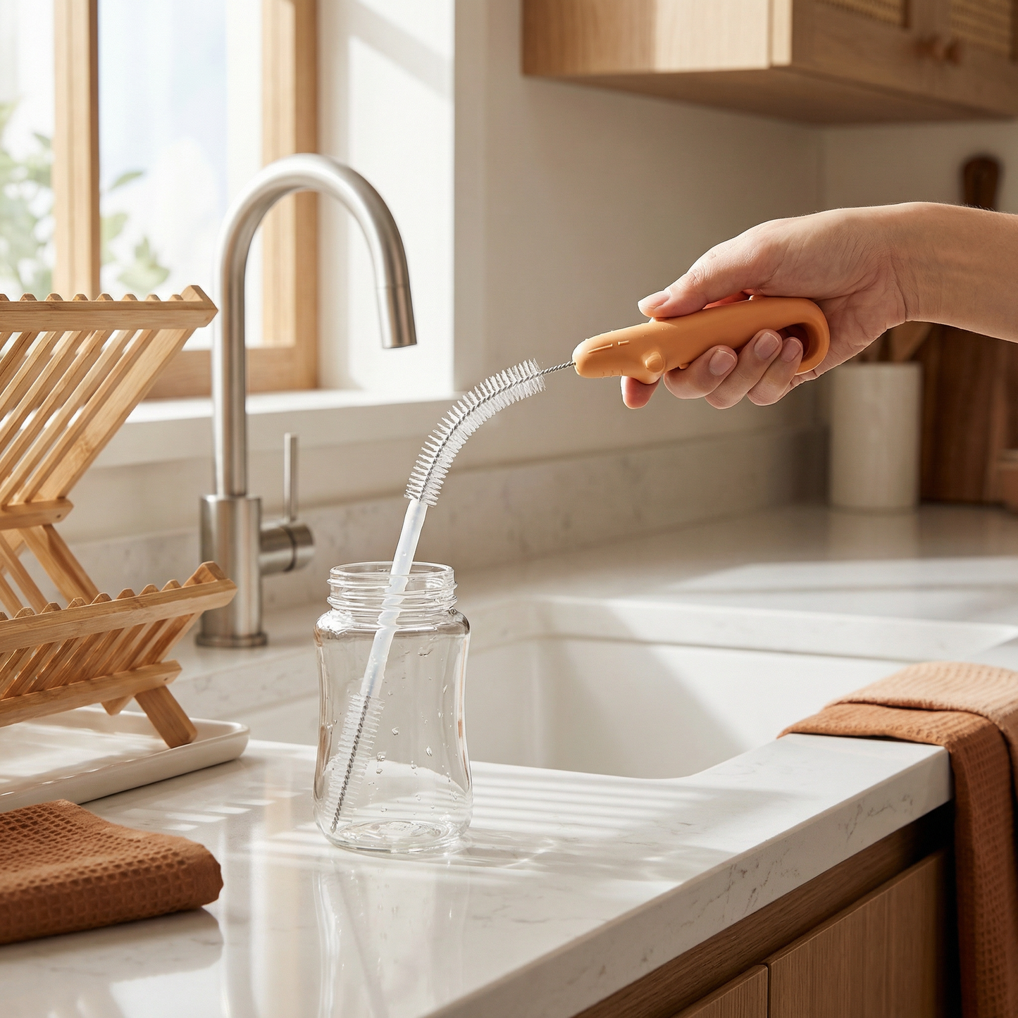 Flexible Straw Cleaning Brush – Long Tube Cleaner for Bottles, Pacifiers & Drinking Cups