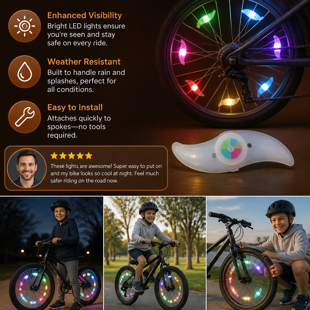 Colorful LED Bicycle Wheel Spoke Lights