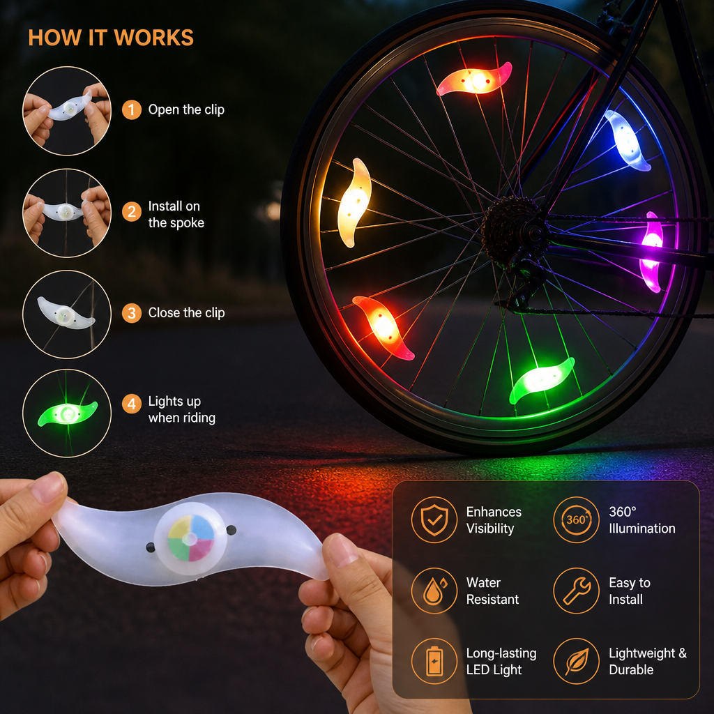 Colorful LED Bicycle Wheel Spoke Lights
