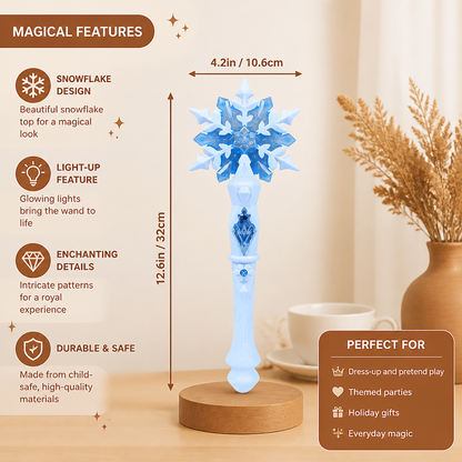 Light Up Snowflake Princess Wand Toy for Kids