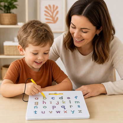 2-in-1 Magnetic Letter Tracing Board for Uppercase & Lowercase Writing Practice