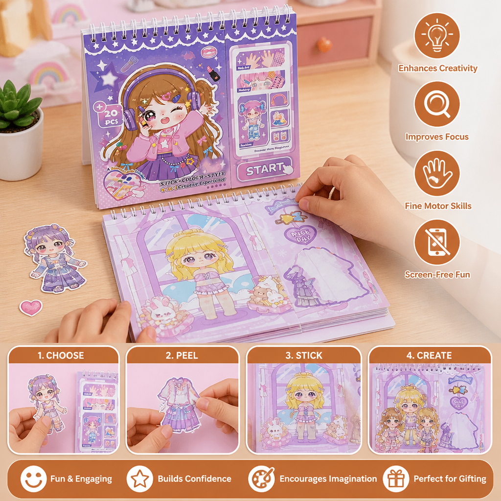 Princess Dress-Up Sticker Activity Book