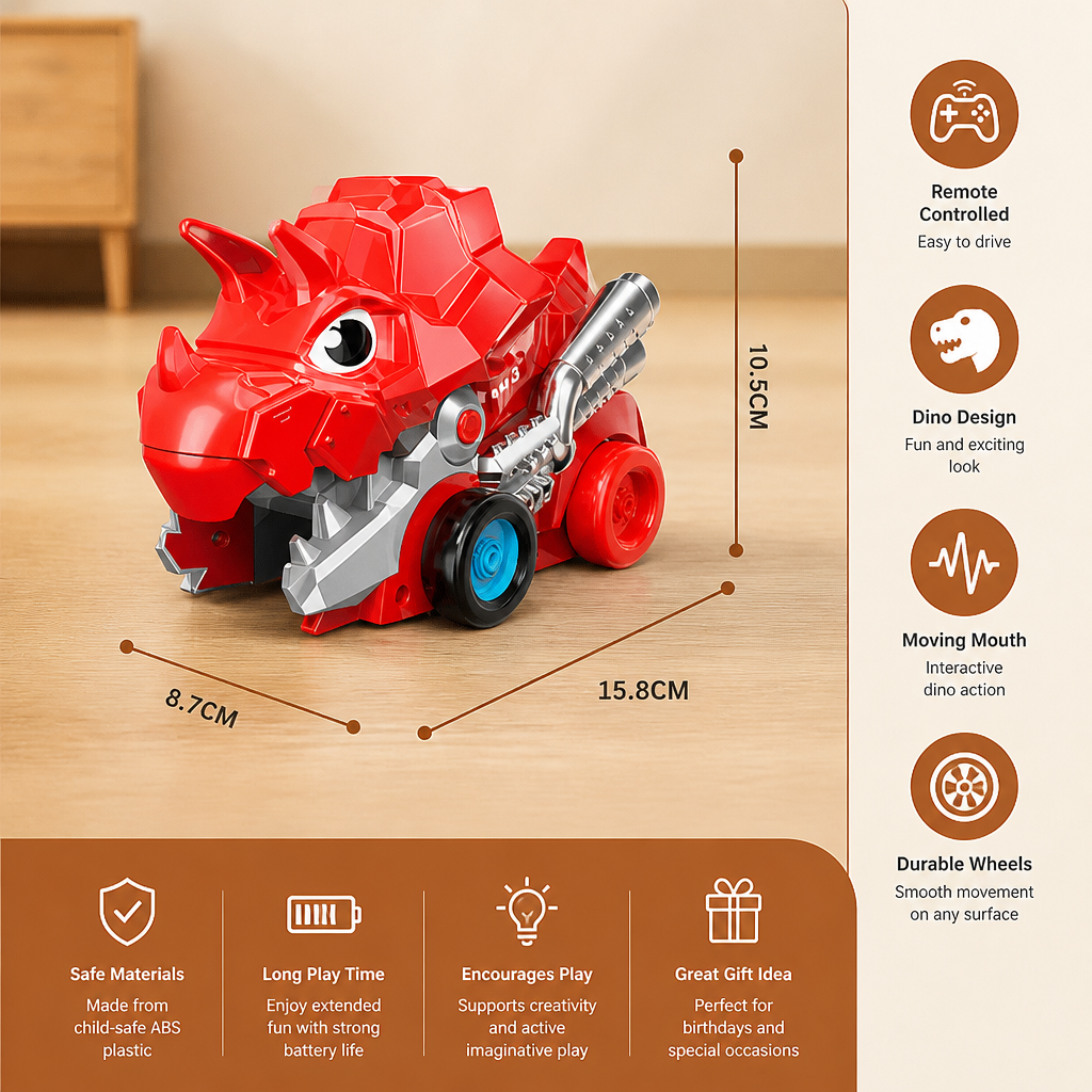 Remote Control Dino Car Chomper Truck