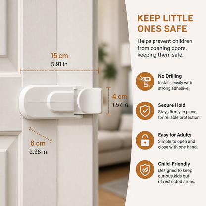 No-Drill Child Safety Door Lock