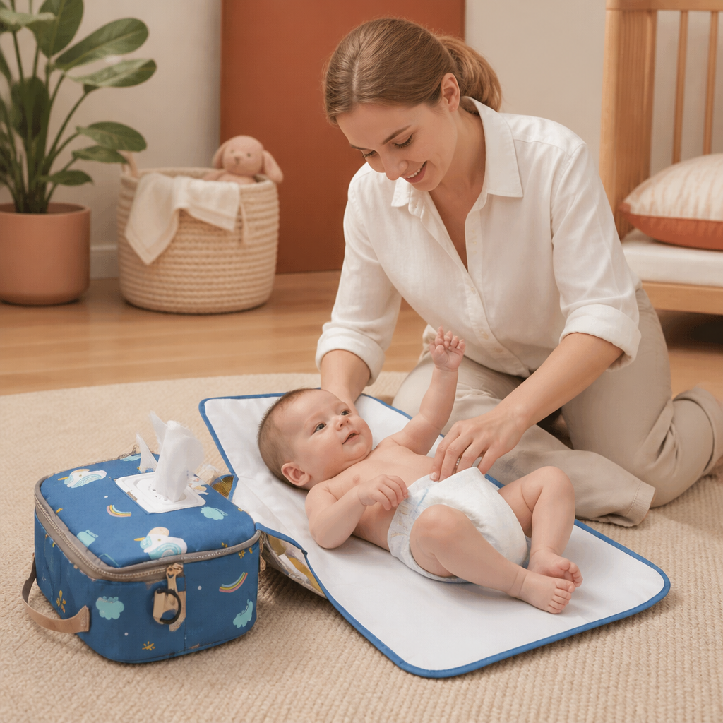 3in1 Stroller Organizer Bag – Waterproof Diaper Caddy with Insulated Pockets