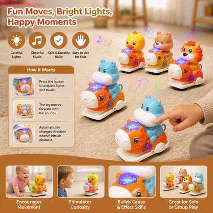 Interactive Animal Swing Toy with Music & Lights