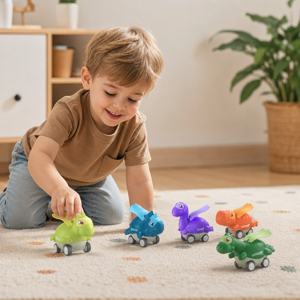 Press & Go Dinosaur Cars – Rolling Dinosaur Toys for Kids