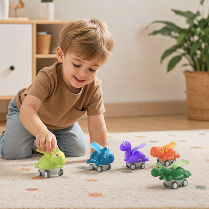 Press & Go Dinosaur Cars – Rolling Dinosaur Toys for Kids