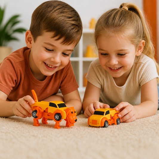 Wind-Up Transforming Animal Car Toy