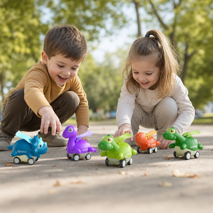 Press & Go Dinosaur Cars – Rolling Dinosaur Toys for Kids