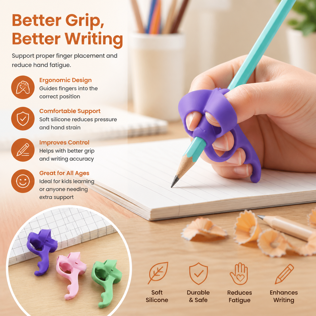 Ergonomic Silicone Pencil Grips