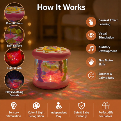 Interactive Musical Toy with Lights – Montessori Sensory & Soothing Lullaby Toy