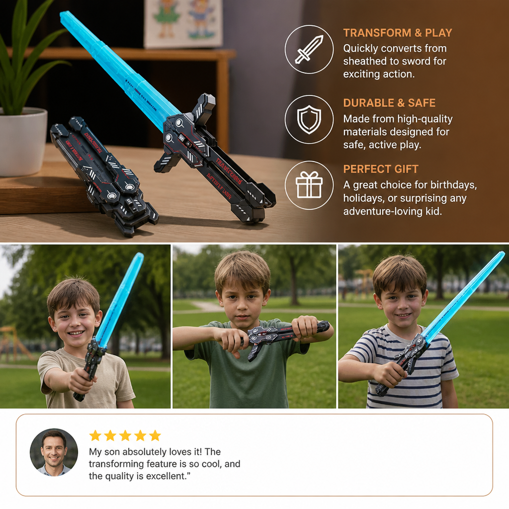 Glowing Telescopic Butterfly Sword Toy