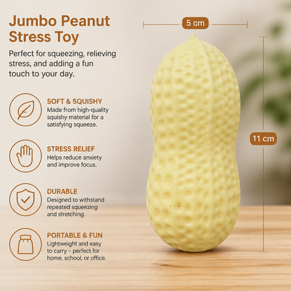 Jumbo Peanut Squishy Stress Toy