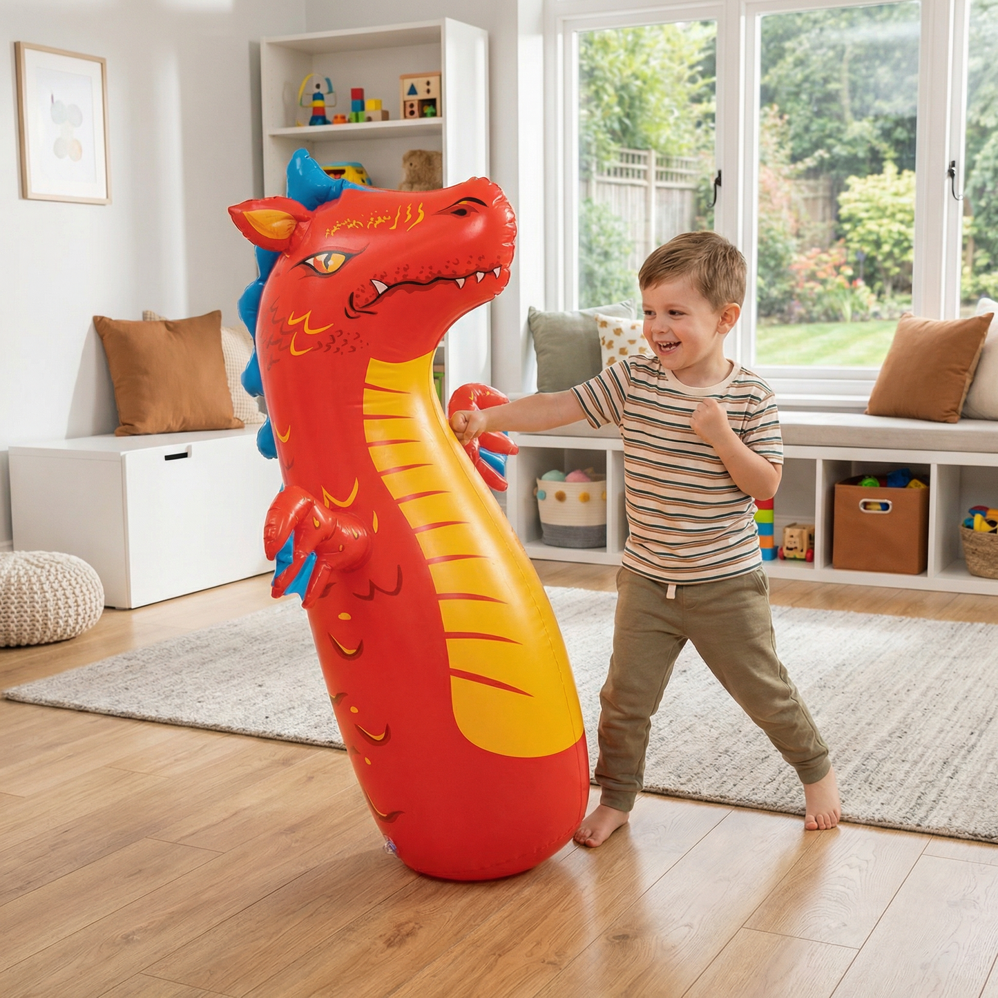 Kids Inflatable Punching Bag – Animal Design with Water-Filled Base