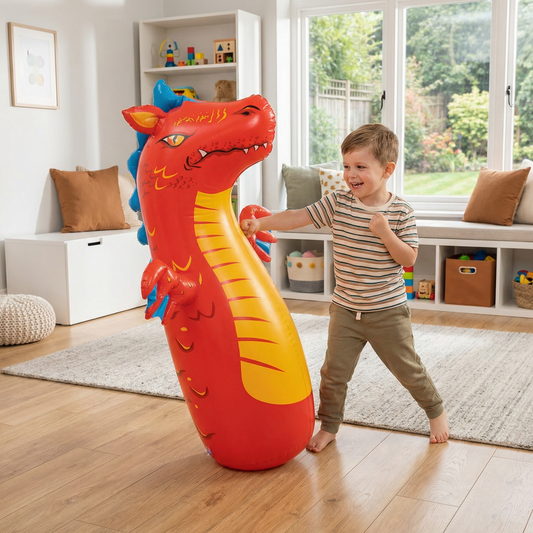 Kids Inflatable Punching Bag – Animal Design with Water-Filled Base