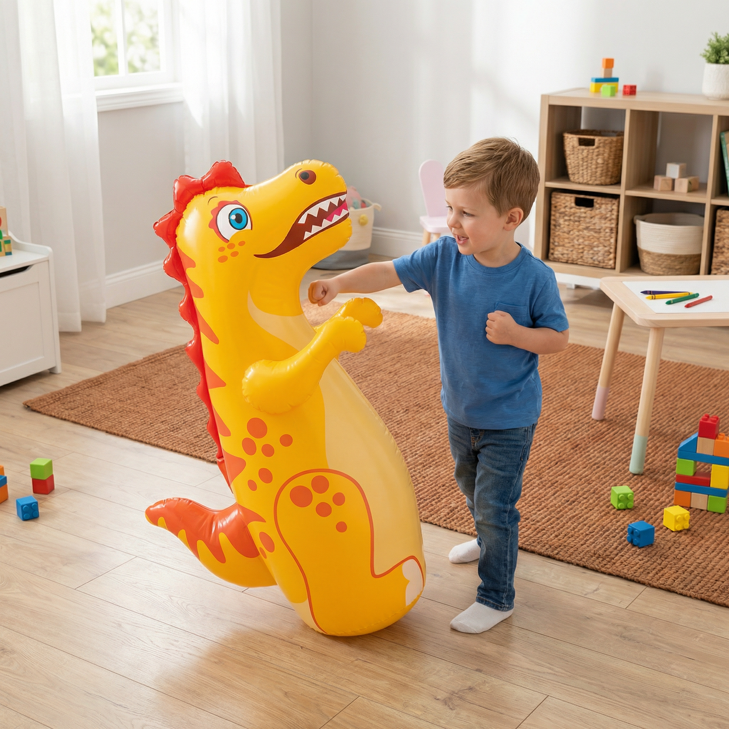 Kids Inflatable Punching Bag – Animal Design with Water-Filled Base