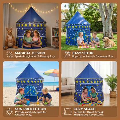 Starry Sky Kids Play Tent – Magical Castle for Little Adventurers (Indoor & Outdoor)