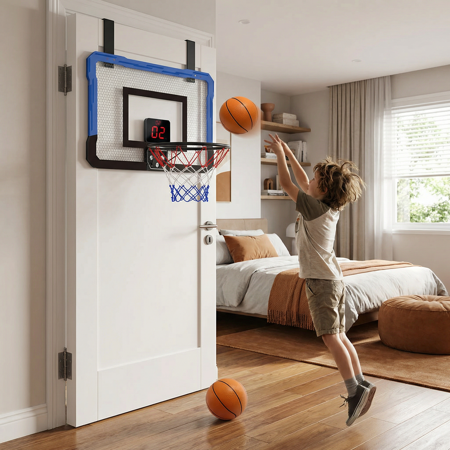 Mini Basketball Hoop for Kids – Wall & Door Mount Set