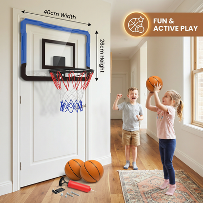 Mini Basketball Hoop for Kids – Wall & Door Mount Set