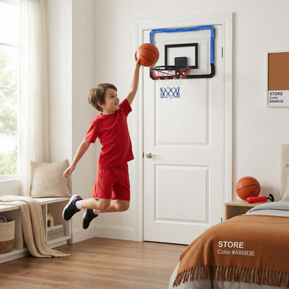 Mini Basketball Hoop for Kids – Wall & Door Mount Set