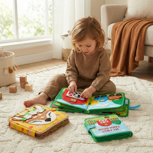 3-Piece Montessori Learning & Story Book Set for Kids