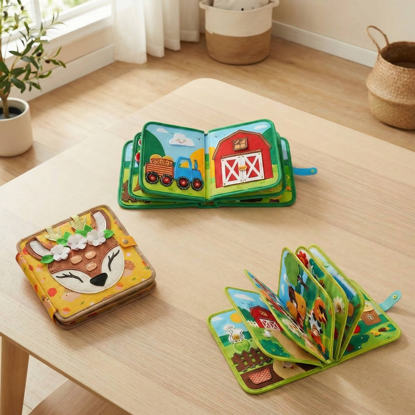 3-Piece Montessori Learning & Story Book Set for Kids