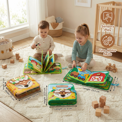 3-Piece Montessori Learning & Story Book Set for Kids