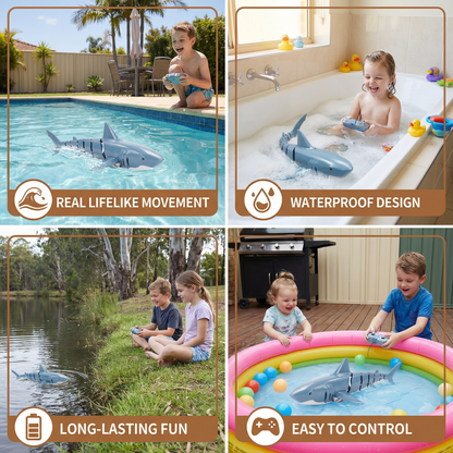Remote-Controlled Shark Water Toy – RC Swimming Robot for Kids