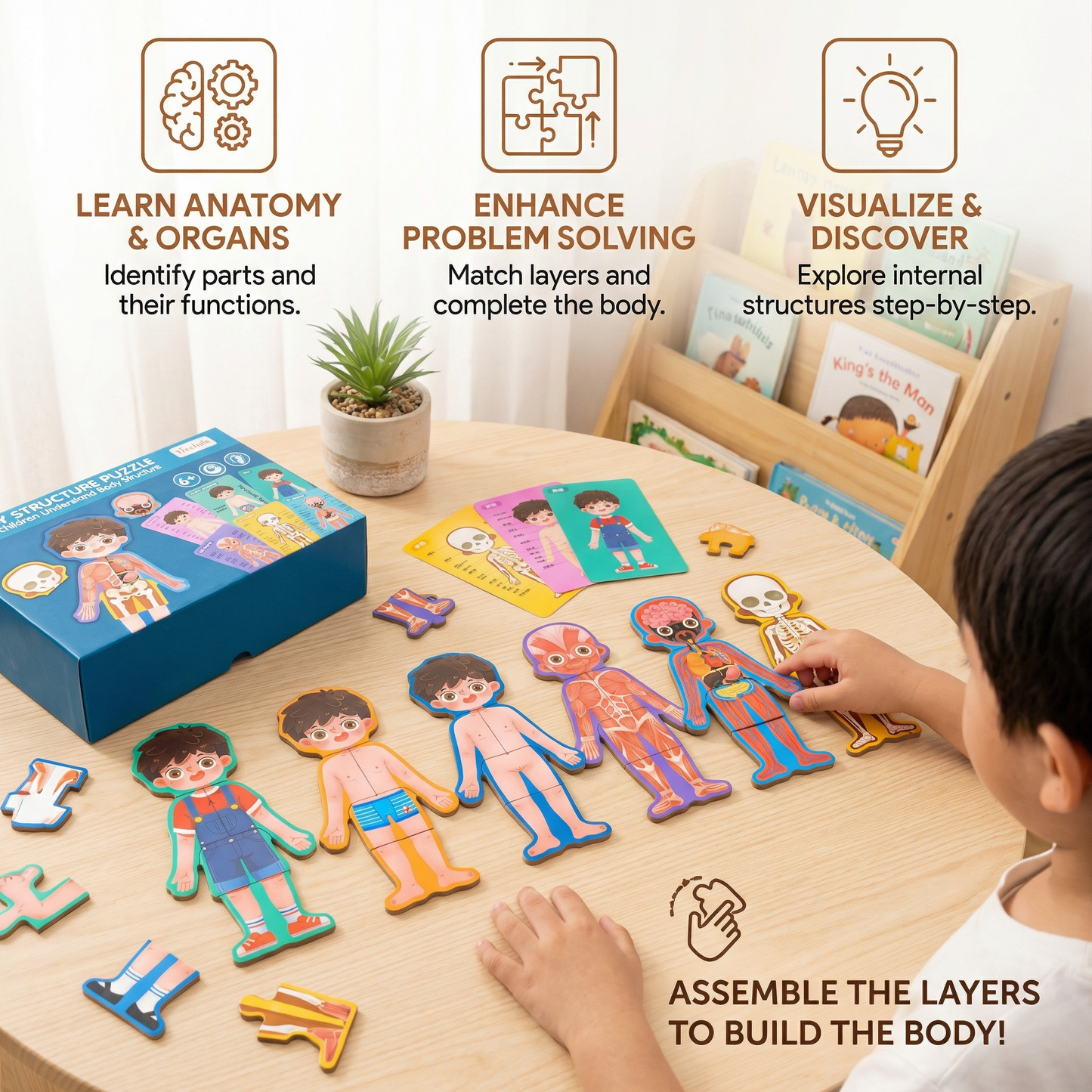 Wooden Human Body Puzzle for Kids – Learn Anatomy Through Play