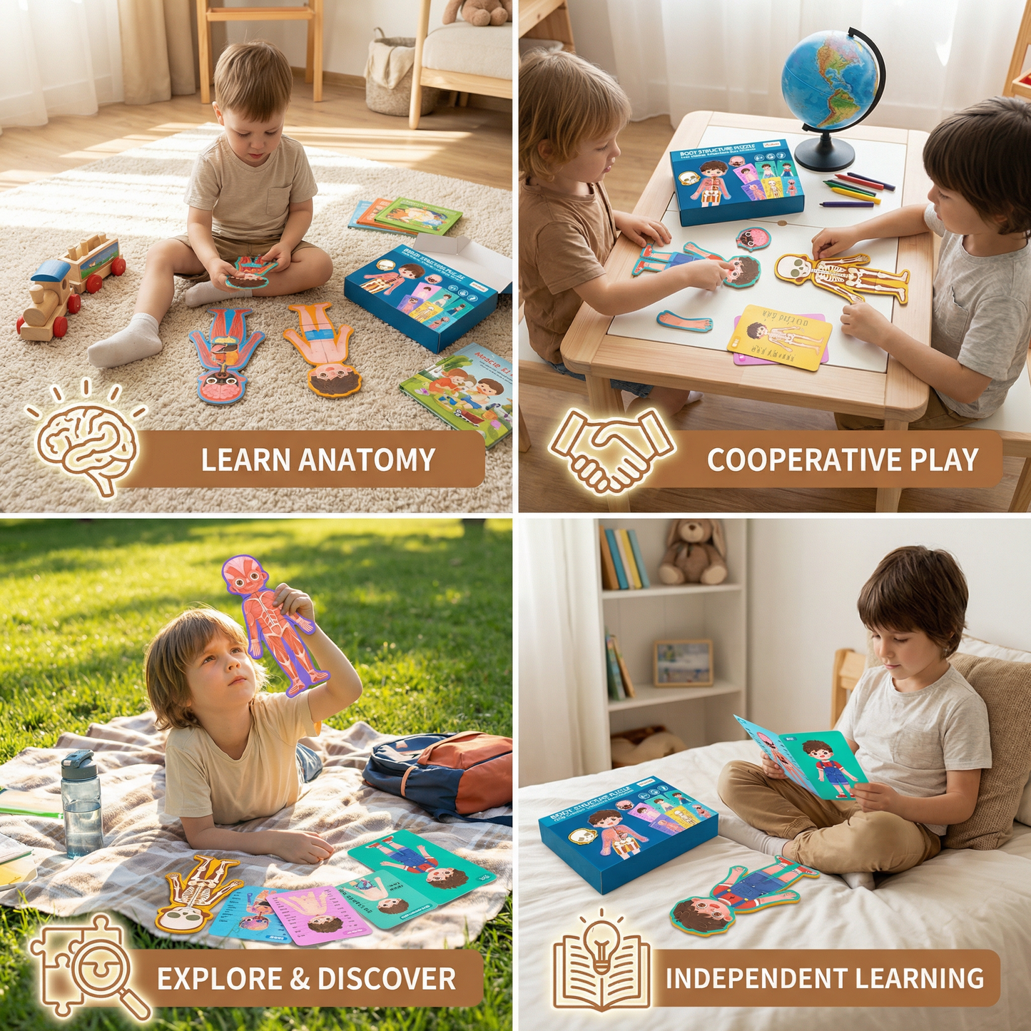 Wooden Human Body Puzzle for Kids – Learn Anatomy Through Play