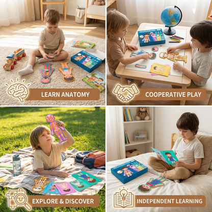 Wooden Human Body Puzzle for Kids – Learn Anatomy Through Play