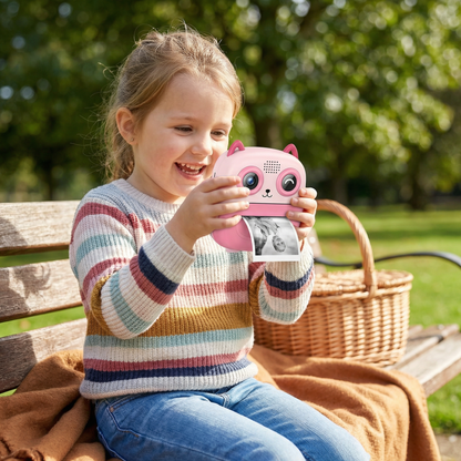 Kids Instant Print Camera – Mini HD Digital Camera with Built-in Printer