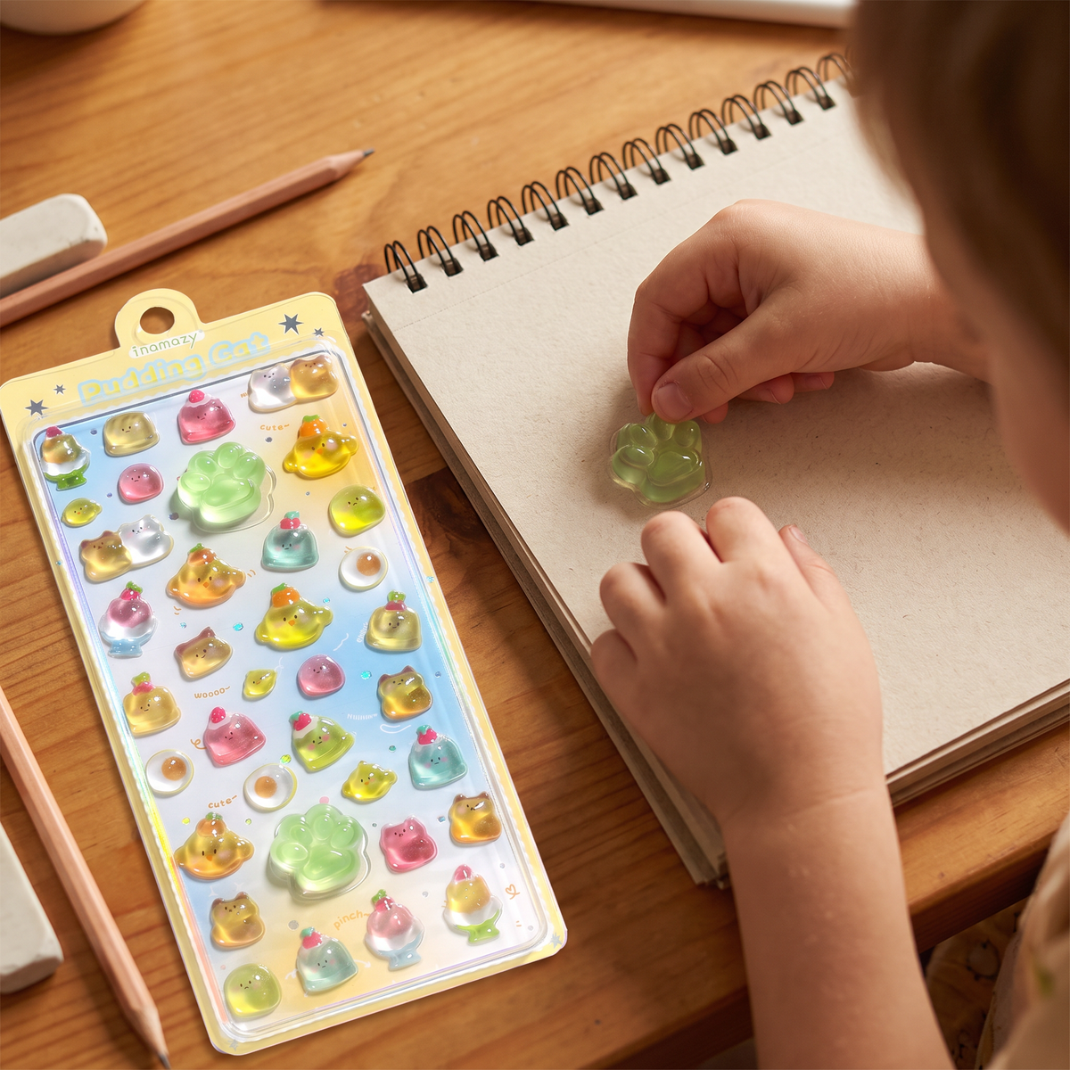3D Squishy Pet Paw Stickers – Cute Puffy Stickers for Kids