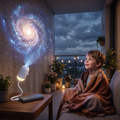 NightSky Dimmable USB Galaxy Projector with Stars & Aurora Effects